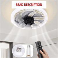 $40  Dimmable Flush Mount Ceiling Fan with Remote