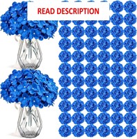 $56  104 PCS Blue Hydrangea Silk Flowers with Stem