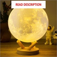 $43  LOGROTATE Moon Lamp  18 Colors  9.5 inch