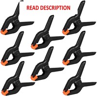 $8  12 Pack Plastic Spring Clamps  3.5inch  Black