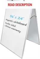 $70  Dry Erase Board  36 X 24 Inch  Double Sided