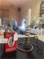 Prince Albert Can & Unique Candle Holder