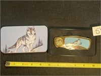 WOLF collectors Folding Knife in TIN