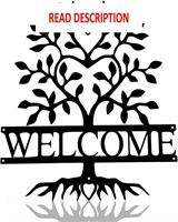 $22  Metal Welcome Sign  Tree of Life Art  16inche