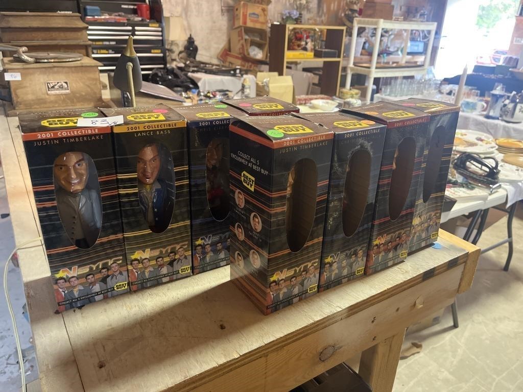 2 Sets of 4 Members of NSYNC Band Bobble Heads