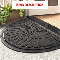 $39  Durable Rubber Door Mat - Grey 24x36