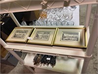 3 - Matted & Gold Framed Prints