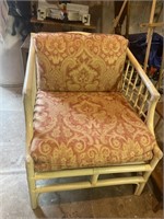 Wooden Wicker Tied Chair W/ Cushions