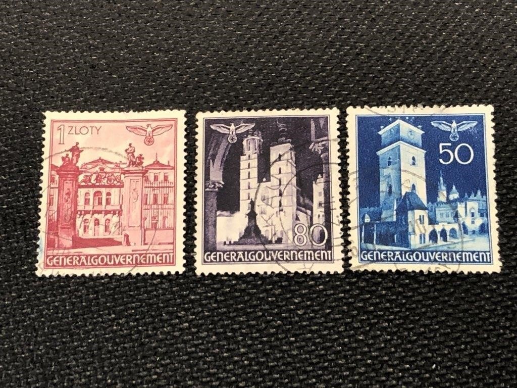 German occupation of Poland stamps