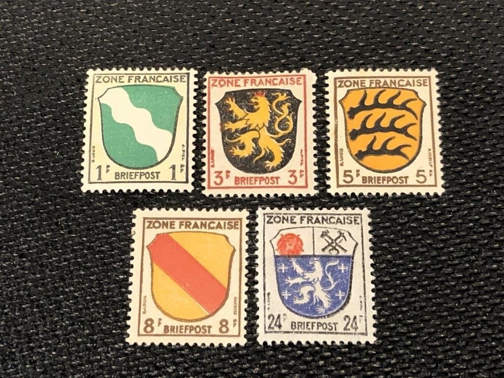 Post WWII French occupation Stamps