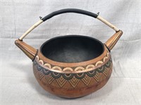 Native American signed gourd bowl