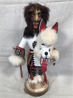 Native American Figure Unmasked White Wolf