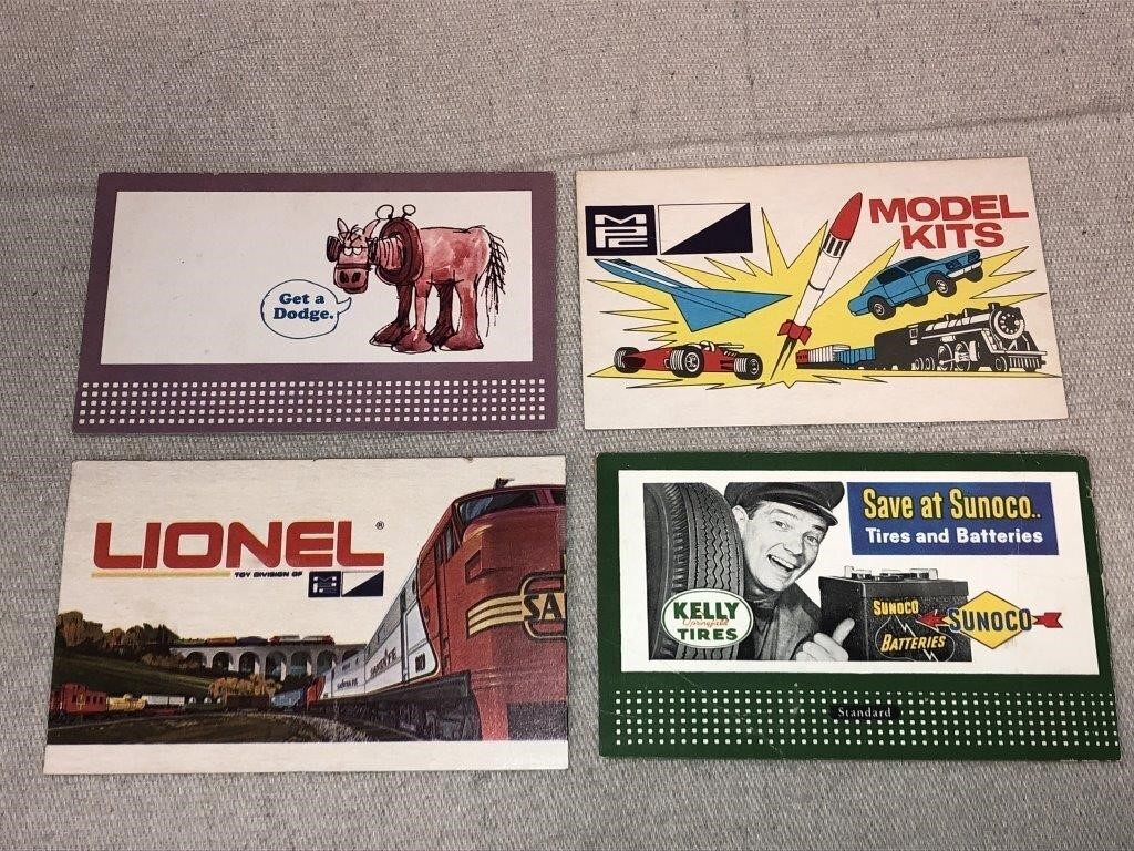 Four Vintage Advertisment Cards