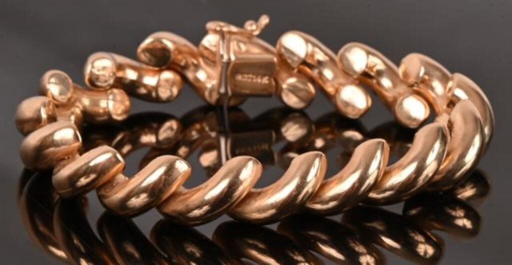 Ladies 14K Gold San Marco Italian Bracelet