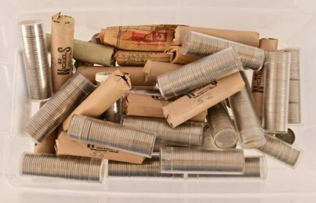 Pre-1964 Nickels Collection of 28 Rolls
