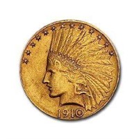 1910-D $10 Indian Gold Eagle AU