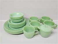 Fire King Jadeite Dishes: Dinner Plates, Saucers
