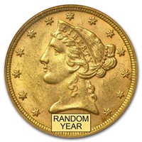 $5 Liberty Gold Half Eagle MS-61 NGC