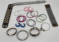 Rhinestone Earring & Bracelet Lot