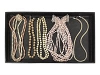 5 Faux Pearl Necklaces