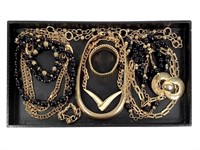 12 Black / Gold Necklaces, Bracelets & More