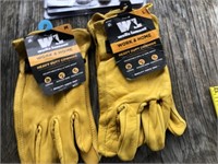(2) Prs of Wells Lamont Leather Work Gloves