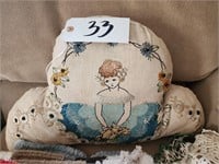 Antique Embroidered Fancy Pillow