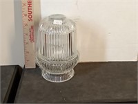 vtg Homco clear ribbed glass fairy lamp