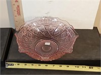 pink LE Smith glass bowl