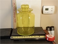 huge vaseline glass MCM apothecary jar