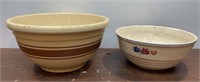 2 vintage large mixing bowls
