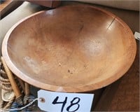 Large Maple Primitive Wood Bowl