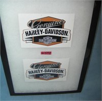 Pair of Harley Davidson advertising stickers