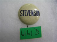 Stevenson political campaign button