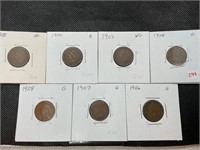 7 Indian Head cents