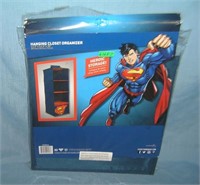 Super Hero hanging closet organizer in package