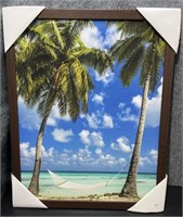 New, Hammock Under The Palms, Picture Framed in