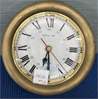 Brass Style Ships Time Clock 6.5” w