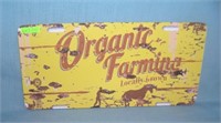 Organic Farming License plate size retro style sig