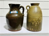 (2) Early Glazed Southern Pottery Pieces