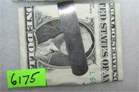 Silver tone money clip