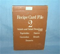 Vintage recipe card file