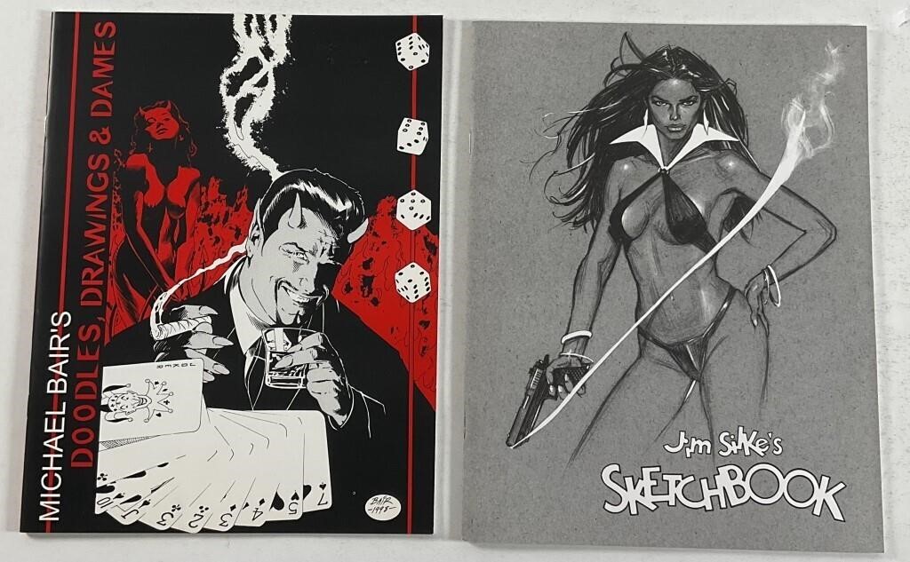 Signed Michael Bair & Jim Silke Sketchbooks 2003