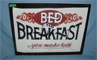Bed and Breakfast you make both retro style advert