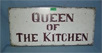 Queen of the kitchen decoration wall art sign