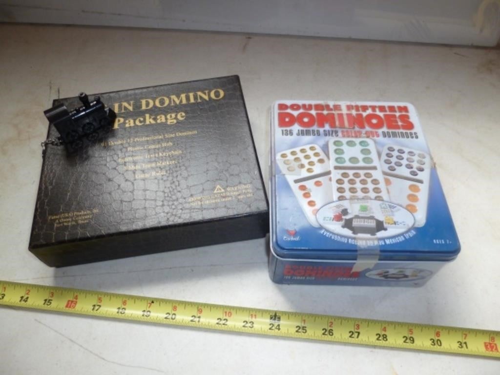 Dominoes - 2pc Train & Large Set in Boxes