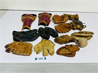 Lot of - Vintage Baseball Gear