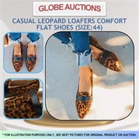 CASUAL LEOPARD LOAFERS COMFORT FLAT SHOES(SIZE:44)