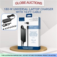 180-W UNIVERSAL LAPTOP CHARGER W/ 10-FT CABLE