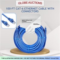 100-FT CAT-6 ETHERNET CABLE WITH CONNECTORS